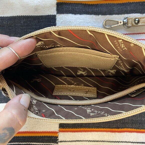 NWOT Montana West Leather Wristlet/Clutch/Crossbody Purse. Aztec Embossed. USA. - Picture 8 of 10
